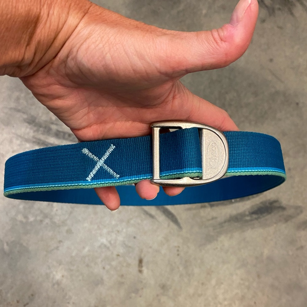 Chaco men’s belt, teal, 45.5” long